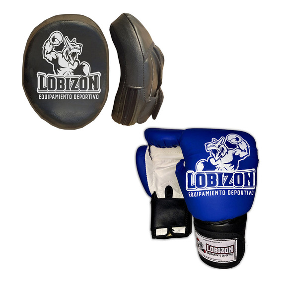 Combo Guantes Foco + Guantes Boxeo Lobizon Par Manopla Box