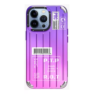 Capa Capinha Dream Color Inshare Para iPhone 14 Rock Premium Cor Roxo/azul