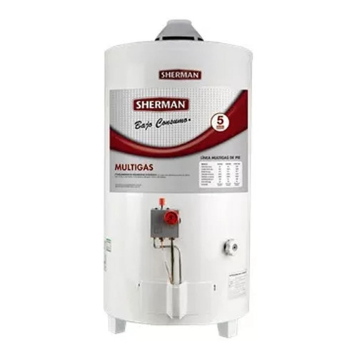 Termotanque Multigas Sherman Gas Tpgp50 Blanco 50l