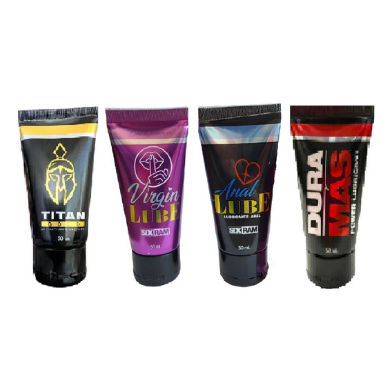 Pack X4 Lubricante Titan + Anal + Estrechante + Dura Mas