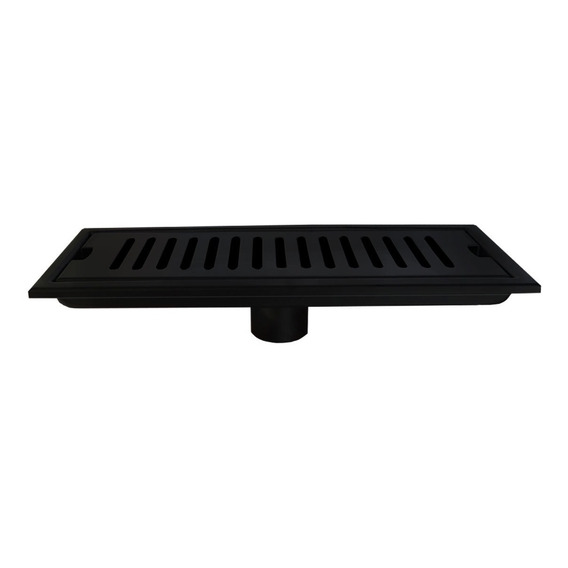 Lux Sany Coladera Lineal Anti-insectos 30x10 Negra Mate Inox