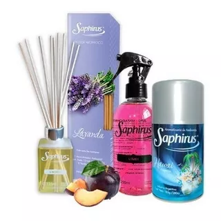 Kit Saphirus X20: Aromatiz-textil-difusor-aceite 5 De C/u