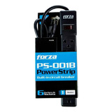 Regleta Forza Ps-001b 2200w 6 Tomas Color Negro