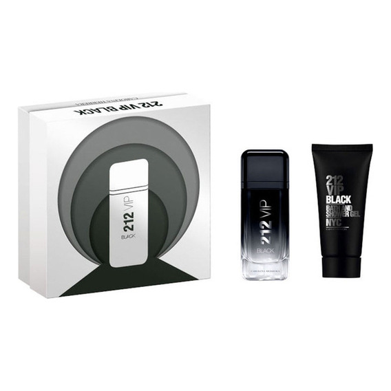 Set Perfume 212 Vip Black Ch 100 Ml+gel De Ducha