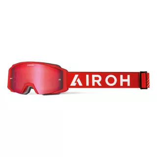 Óculos Airoh Blast Xr1 Vermelho/branco Lente Espelhada