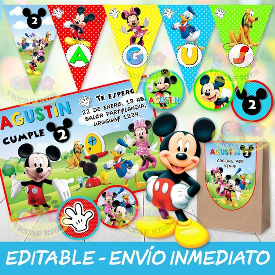 Kit Imprimible La Casa De Mickey Mouse 100% Editable