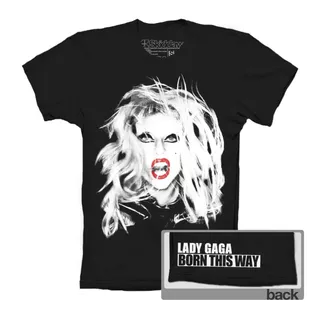 Lady Gaga Playeras Born This Way Album Face Little Monsters