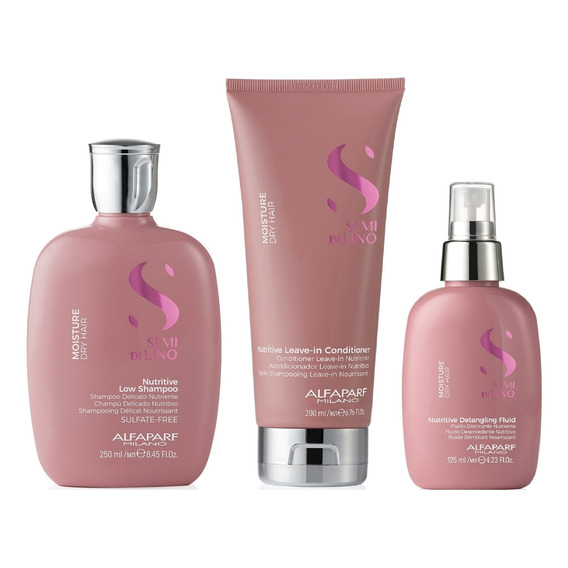 Shampoo 250ml + Acondicionador + Spray Alfaparf Moisture