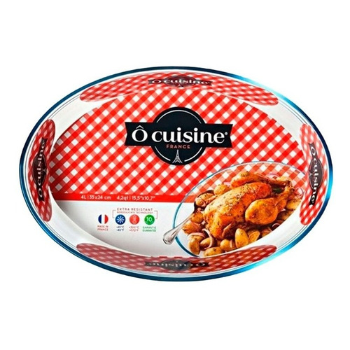 Fuente Asadera Oval Ovenware O'cuisine Vidrio Templado 1,6lt