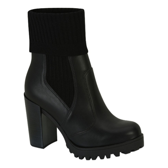 Bota Mujer Moleca Acceso Textil Taco Columna Pampashop