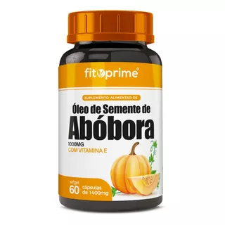 Suplemento Em Cápsulas De Óleo De Semente Abóbora 1000mg Com Vitamina E Fitoprime Pote 60 Cápsulas Softgel