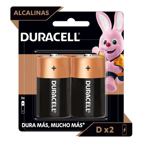 Pila Alcalina Duracell Tipo D Grande Paquete Con 2 Piezas de 1.5v