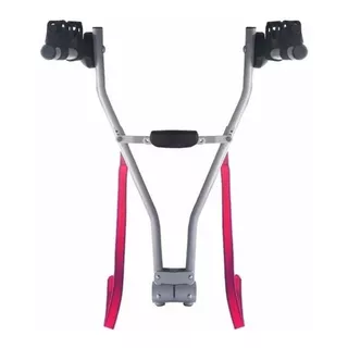 Rack Transbike Traseiro De Engate Easy 2 Eqmax Para 2 Bikes Cor Prateado