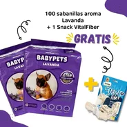 100 Sabanillas Aroma Lavanda Para Mascotas + Snack Gratis 