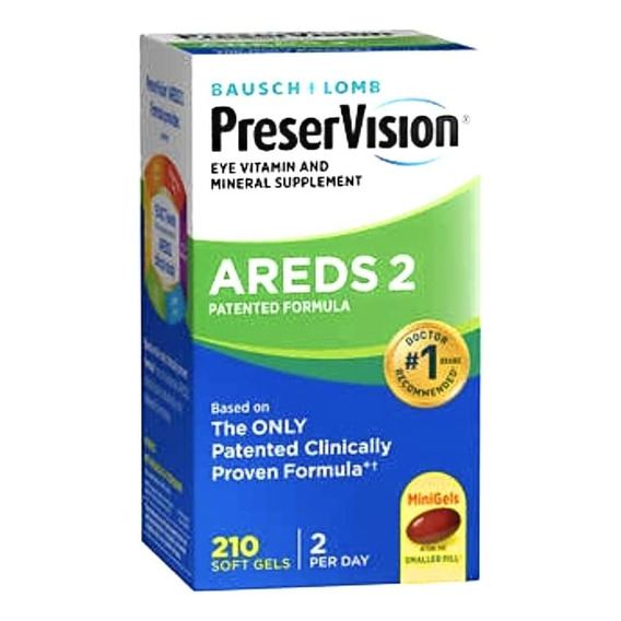 Preservision Areds 2 X 210 Caps Gel Mejora Vista Vision Ojos