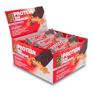 Barras Proteicas Protein Bar Premium Rellenas Caja X 12 Barras Alto Contenido De Proteína Deliciosas Ultra Tech Sabor Manteca De Mani, Rellena Con Caramelo Y Con Mani Tostado