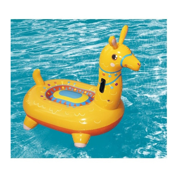 Inflable Flotante Llama Para Pileta Bestway 41434 Color Naranja