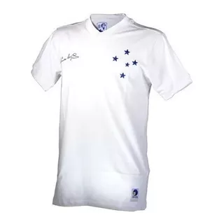 Camisa Infantil Unissex Branca Retrô Cruzeiro Dirceu Lopes