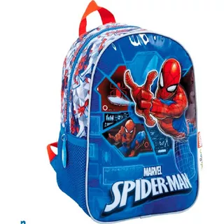 Mochila Espalda Spiderman Tech Azul 12 #11714 Replay Diseño De La Tela Estampado