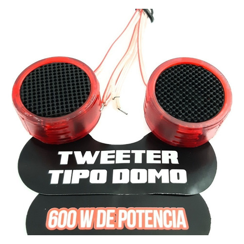 2 Tweeter De Domo 1 1/2 600 Watts Con Accesorios Rojo 66-870