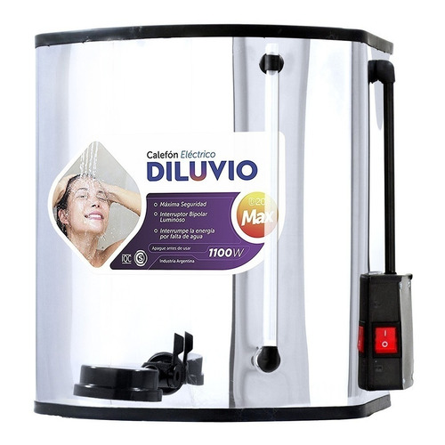 Calefon Diluvio Eléct. D20max 1100w A.inox Color Acero inox Potencia 1100 W