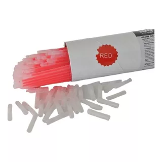 100 Pulseras Premium Glow Cyalume Neon 12 Hrs Color Rojo