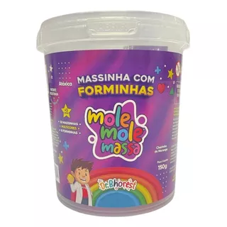 Massinha Não Gruda Não Toxica Comestível S/gluten 10un Cor Verde Amar Rosa Azul Lar Bco