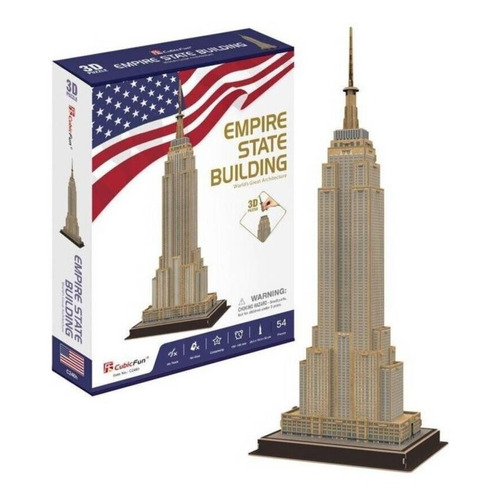 Empire State Building Puzzle 3d 54 Piezas Rompecabezas