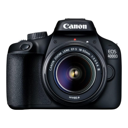  Canon EOS Kit 4000D + lente 18-55mm III DSLR color  negro