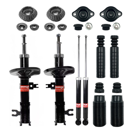 Kit 4 Amortiguadores P/ Aveo 2010 2011 1.6 C/ Bases Y Gomas