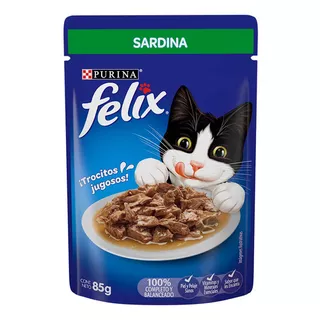 Purina Felix Sardinas Alimento Húmedo Para Gatos Adultos 85g