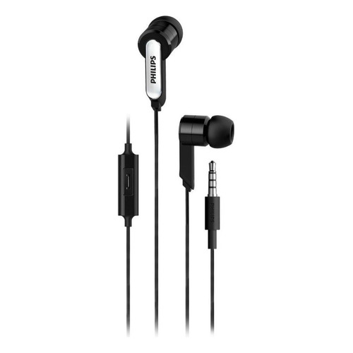 Auriculares Philips Intra Headset She1405 Bk, color negro