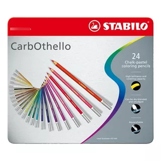 Lapiz Carbothello Tiza Pastel Stabilo Lata X 24 Largos