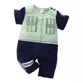 Macacão Roupa Temática Infantil Bebê Naruto Ninja Kakashi