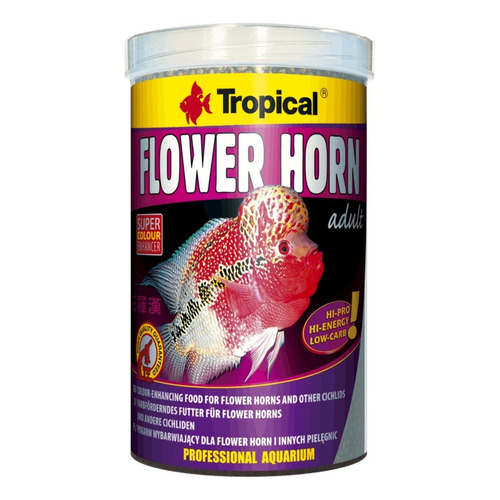 Alimento Comida Para Ciclidos Flower Horn Adulto 380g 