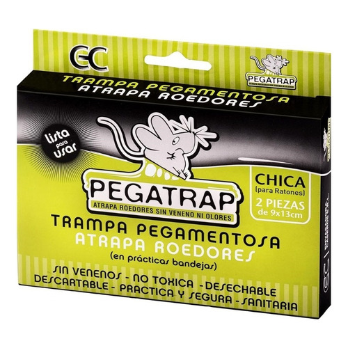 Trampa Ratas Trampera Lauchas Pegatrap 2 Bandejas Chicas