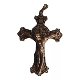 B. Antigo - Crucifixo Italiano Medalhas São Bento Ouro Velho