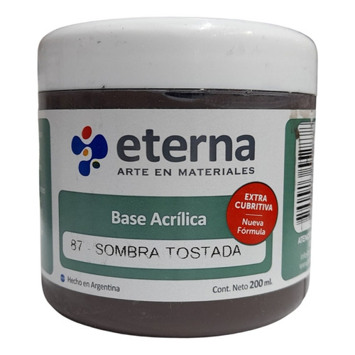 Base Acrilica Eterna 200 Ml En La Plata Color del óleo 87 Sombra tostada
