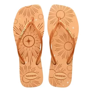 Chinelo Havaianas Slim Square Mettalic Party Feminino 