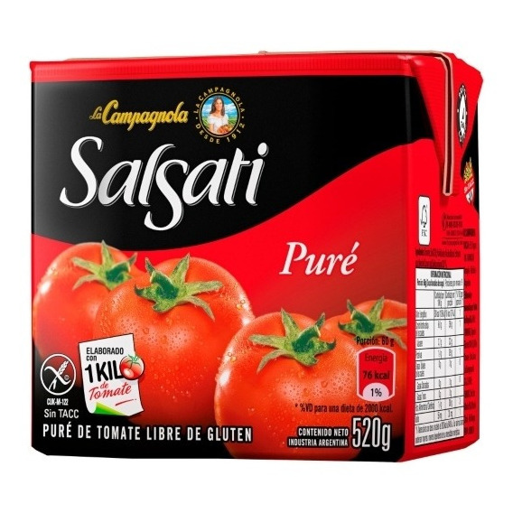 Puré De Tomate Salsati La Campagnola Mediano