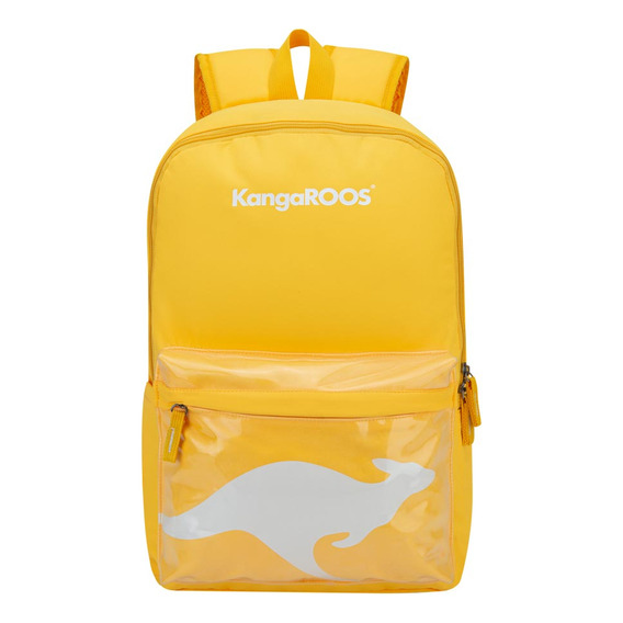 Mochila Amarillo Estampado Backpack Kangaroos Kg02 Liso