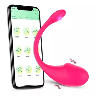 Vibrador Para Mujer Silencioso Bluetooth Para iPhone Android Color Rosa