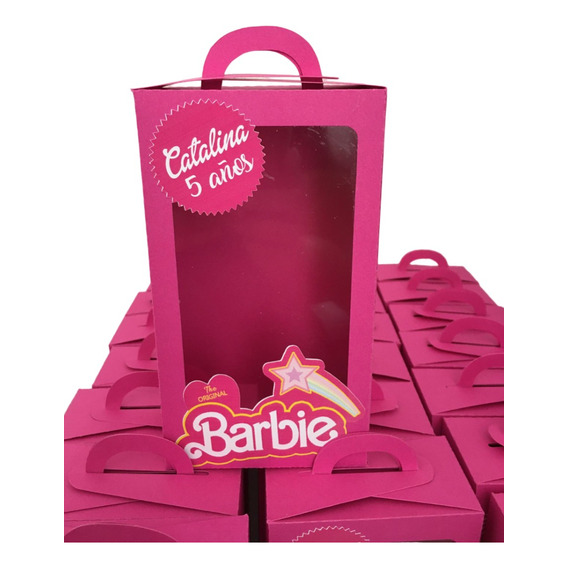 30 Cajas Barbie Dulcero Recuerdo Bolo Fiesta