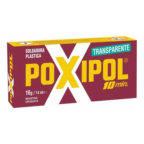 Pegamento en barra Poxipol POXIPOL® 10 MIN TRANSPARENTE 826g/700ml no tóxico