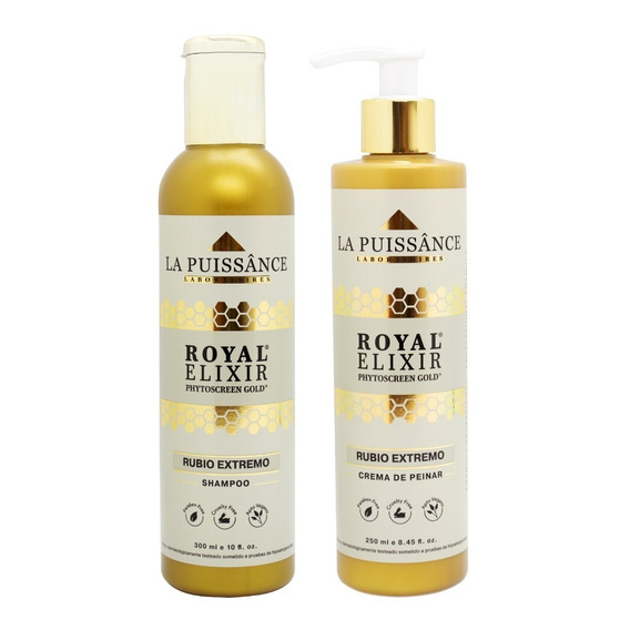 La Puissance Royal Elixir Shampoo + Crema Peinar Rubio 3c