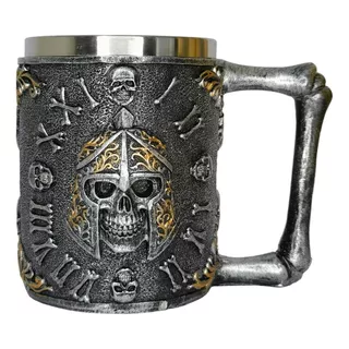 Taza Tazan Mug Calavera Guerrero Medieval 350ml Vikingos G48