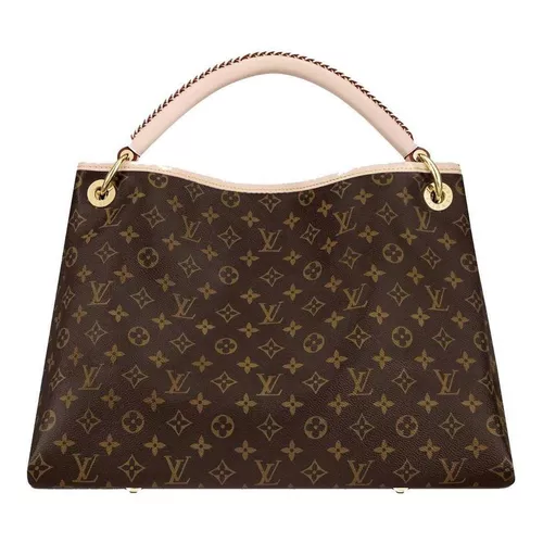 Bolsa hobo Louis Vuitton Artsy MM diseño monogram de lona monogram asas  color rosa y herrajes oro