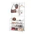 Perchero Y Zapatero Metálico 4 Niveles 8 Ganchos 150x80x26cm