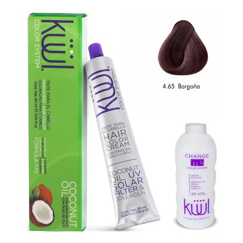 Kit Kit Kuul  Tinte tono 4.65 borgoña para cabello