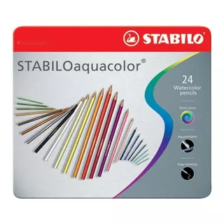 Lapices Stabilo Aquacolor Lata Largos X24u